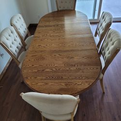 Extendable Dining Table With 6 Chairs 