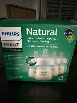 Philips Avent Natural Glass Baby Bottles 4-Pack