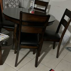 Wooden Table With Chairs