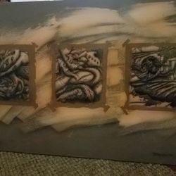 Unusual Painting, Original 3' X 2'