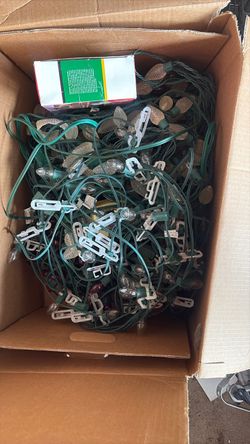 Box of bulb Christmas lights