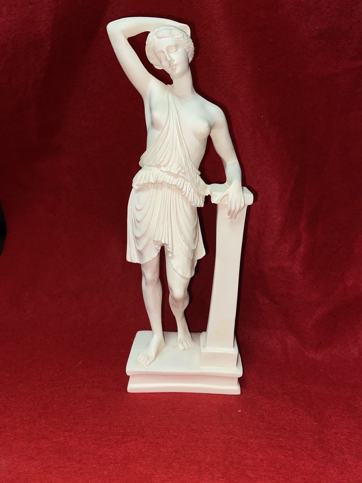 Vintage 10 Inch Alabaster Greek Figurine Imported From Greece