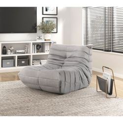 Accent Chair Grey Microfiber , New Especial price