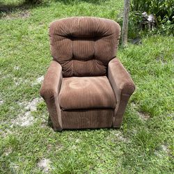 Kids Recliner Chair Used But Good Condition Brown Color $15 Firm On Price