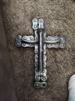Across Crucifix Made Out Of A Big Link Chain Link