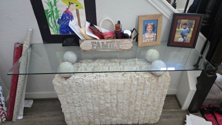 Glass side table