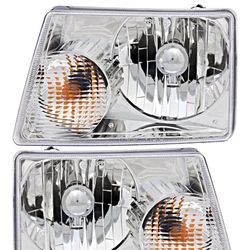 New in box Compatible with Ford Ranger Headlights Lamps Set 2004 2005 2006 2007 2008 2009 2010 2011 Halogen Driver and Passenger Side, HL-OH-fran01-ch