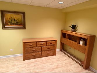 ★★★★★  Natural Wood Solid Oak 2-piece Queen / Full Size Bedroom Set