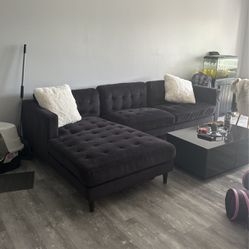 Black Sectional Couch For Sale 