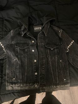 Black denim jacket