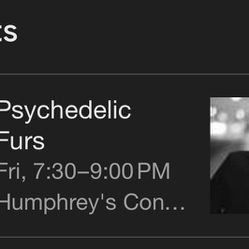 Psychedelic Furs Humphreys