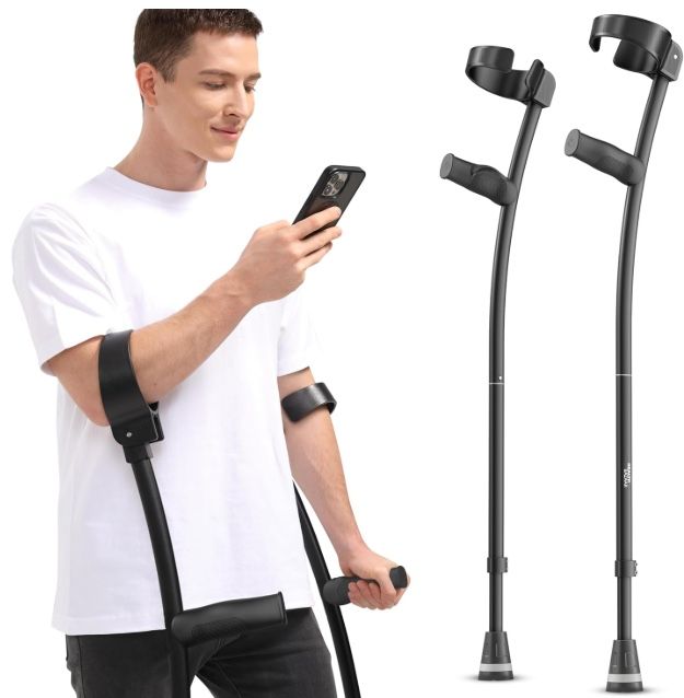 Ergonomic Forearm Crutches Foldable and Height Adjustable