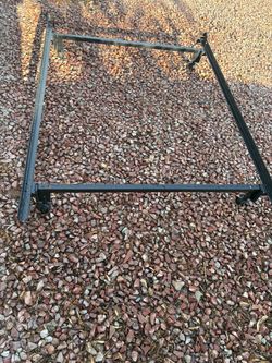 Metal Bed Frame with Casters