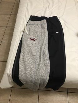Adidas and holister sweat pants