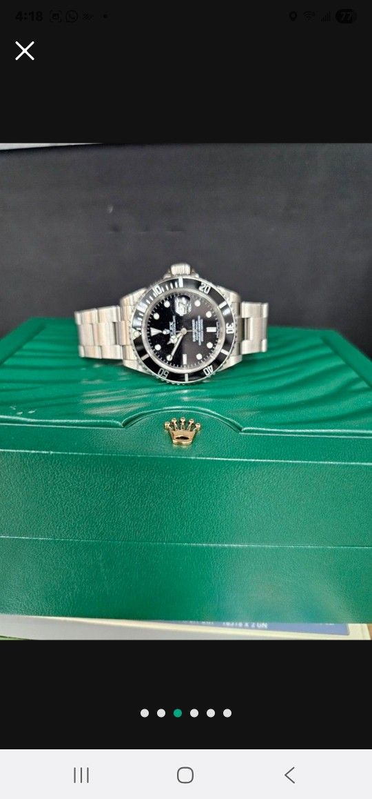 2007 Men's Rolex Submariner Date 16610T Stainless Steel 40mm Black Dial MINT