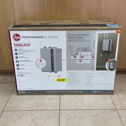 RHEEM PERFORMANCE PLATINUM SUPER HIGH EFFICIENCY INDOOR TANKLESS GAS WATER HEATER.