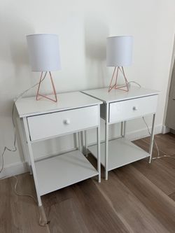 Nightstands and lamps - set of 2