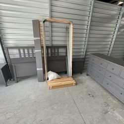 Dark gray bedroom set