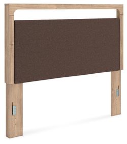 Hollymount Tan/Brown Queen Upholstered Panel Headboard (Online Special Price)