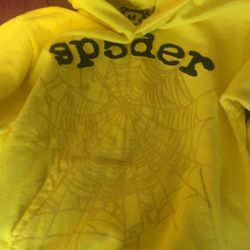 Real Authentic Yellow Sp5der Hoodie Brand New Size M