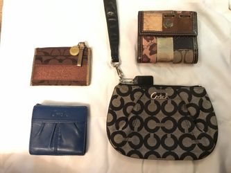 Authentic Coach wallets & wristlet