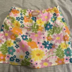 Floral Mini Skirt (Show Me Your Mumu Brand)
