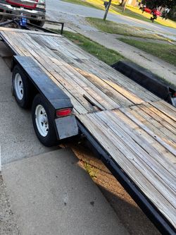 Flatbed Car Hauler Trailer Tandem Axle