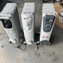3 Lightly Uses Oil Heaters