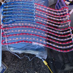 Tube Light American Flag.  CASH ONLY