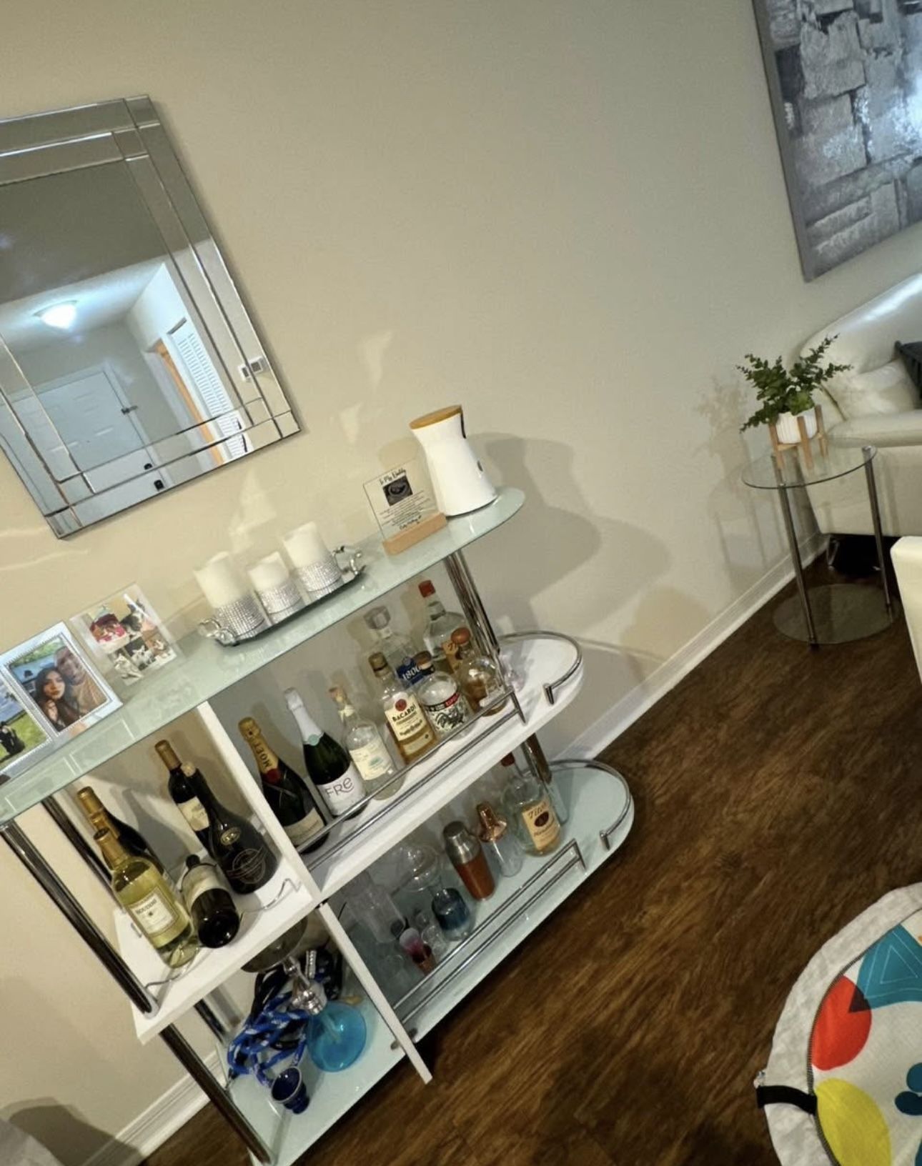 Glass Bar Table Console