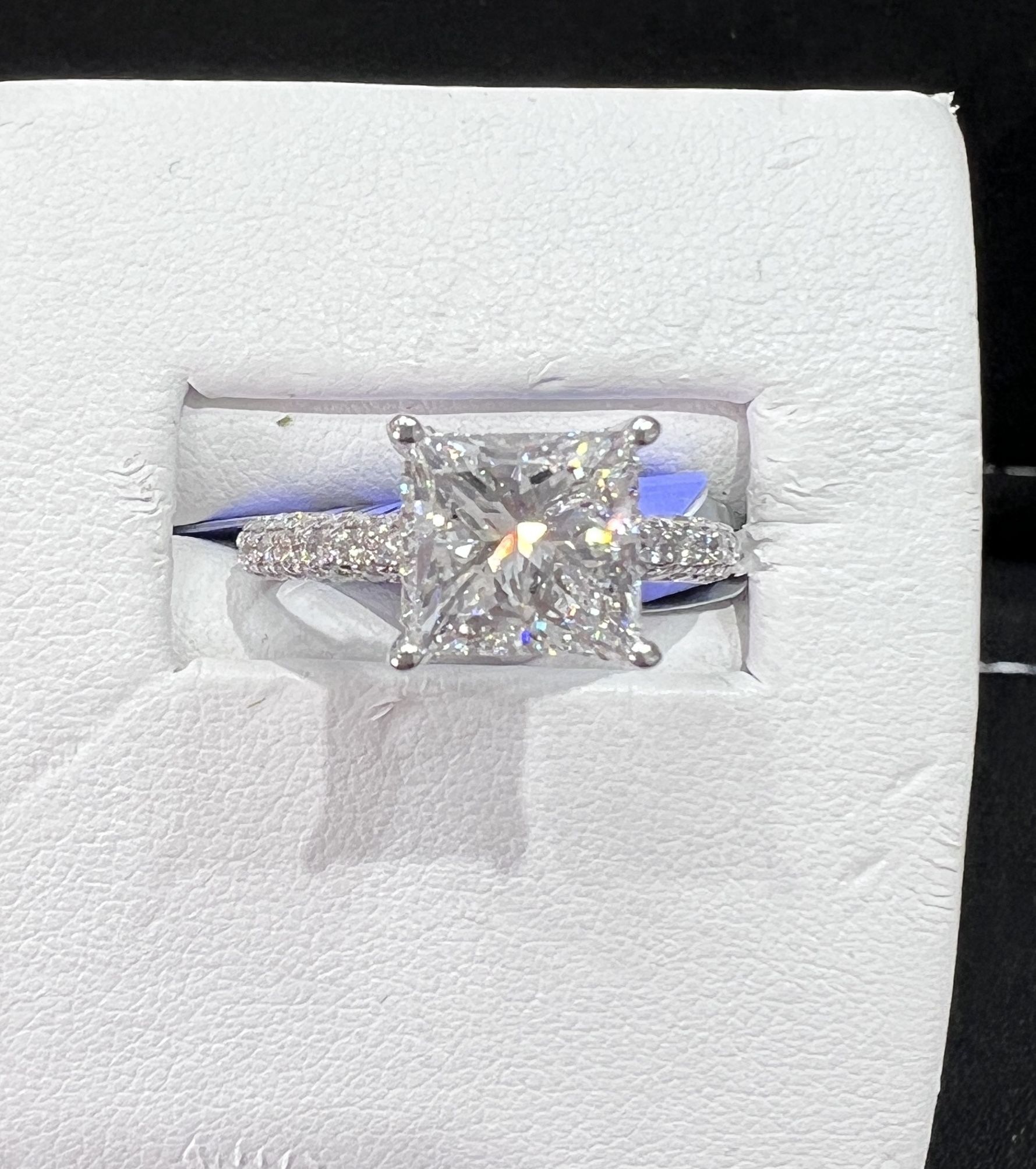 ✨ Stunning Princess Cut Lab Diamond Ring ✨