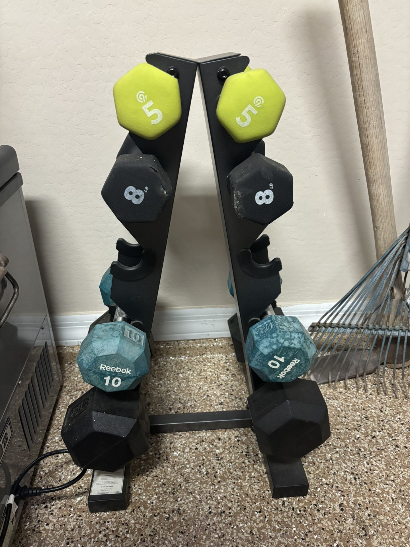 Dumbbells And Rack