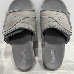 Propet Mens Emerson Slide Casual Sandals Casual - Grey