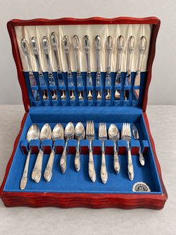 1847 Rogers Bros. “First Love” Silverplate Flatware – $160