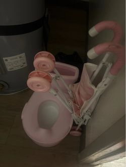 potty training + baby doll stroller