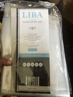 Clear shower curtain