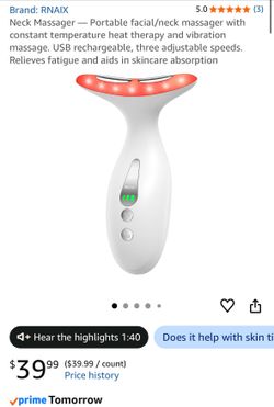 RNAIX neck and facial massager  red light therapy