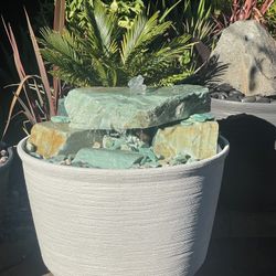 24” Custom Natural Stacked Turquoise Quartzite Rock Water Fountain Complete Package⛲️