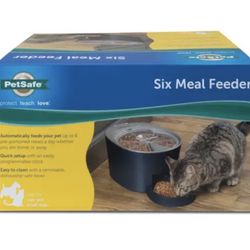 PetSafe 6 Meal Automatic Pet Feeder Digital Clock LCD Screen Display S-M Cat Dog