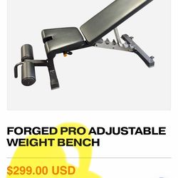 Bench FORGED PRO ADJUSTABLE WEIGHT BENCH NEW IN BOX NO ASSEMBLED  249$