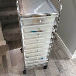 Organizational drawers on wheels