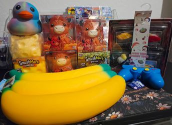 Squishy (Cheese, Highland Cow, Durian, Sushi Taba, Banana, Controller)