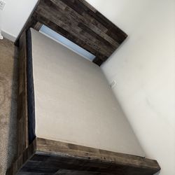 Queen bed frame w/ boxspring