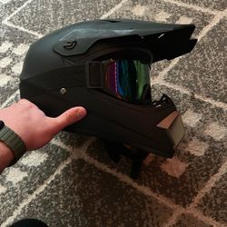 Dirt bike Helmet/gloves 