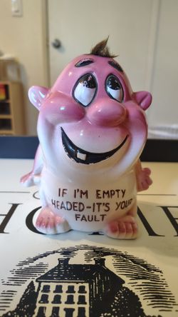 Vintage 1960s Kreiss Psycho Ceramics Monster Bank - Complete!