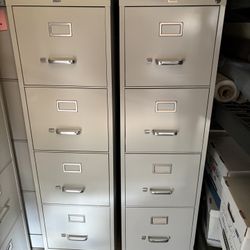$40 OBO. Grey. 4 Drawer File Cabinets