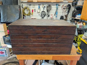 Large Wooden Storage Chest