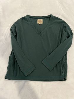 Chaser Green V-Neck Long Sleeve Top