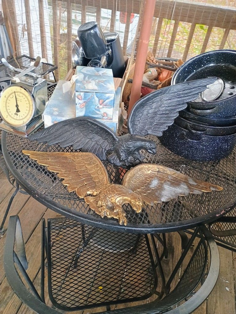 Black Or Brass Beautiful Metal American Eagle Wall Hanging