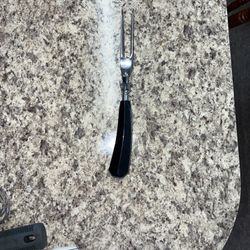 Vintage 2 prong Carving Fork with Black Handle
